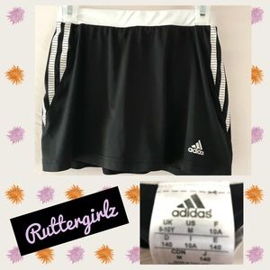 Adidas Black & White Skort - Girls M